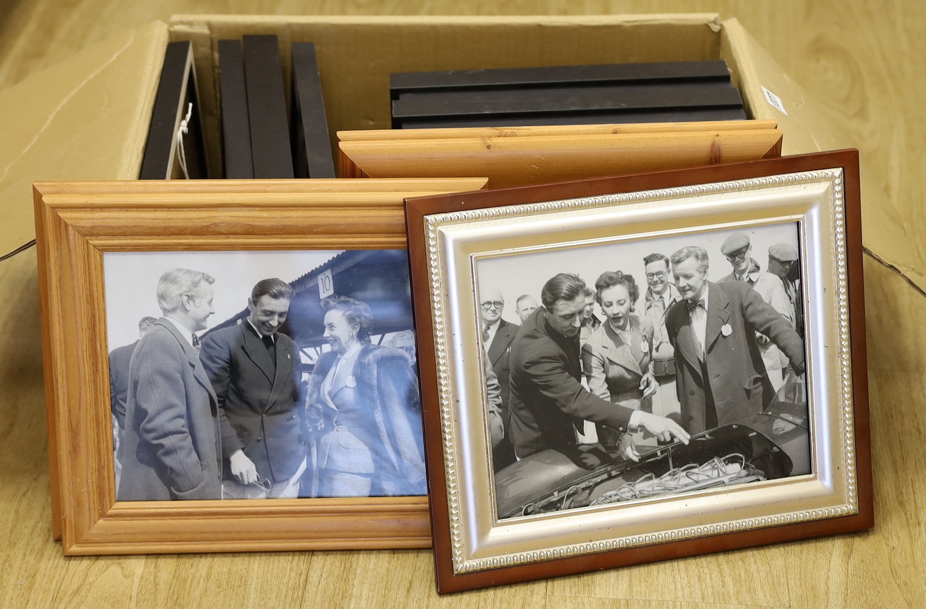 A quantity of mid 20th century photographs of Goodwood festival of speed